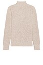 view 2 of 3 Cashmere Wool Quarter Button in Oatmeal Marl