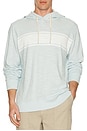 view 3 of 3 Sunwashed Slub Hoodie in Sky Surf Stripe