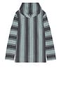 view 2 of 4 Whitewater Hoodie in Teal Channel Stripe