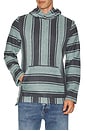 view 3 of 4 Whitewater Hoodie in Teal Channel Stripe