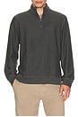view 3 of 4 Textured Knit Quarter Zip Sweater in Mountain Coal