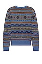 view 2 of 3 DGF Fair Isle Sweater in Blue Winter Night