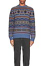 view 3 of 3 DGF Fair Isle Sweater in Blue Winter Night