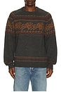 view 1 of 4 Donegal Crew Neck Sweater in Charcoal Coast Fairisle
