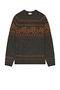 view 4 of 4 Donegal Crew Neck Sweater in Charcoal Coast Fairisle