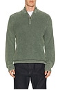 view 1 of 4 Sunwashed Quarter Zip Sweater in Mountain Olive
