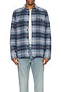 view 4 of 4 High Pile Fleece Lined Wool Shirt in Mountain Mist Plaid