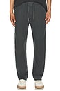 view 3 of 5 Linen Drawstring Pants in Washed Black