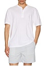 view 3 of 4 Short Sleeve Sunwashed Henley in White