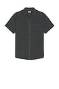 view 1 of 4 Short Sleeve Palma Linen Shirt in Washed Black Basketweave
