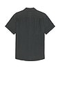 view 2 of 4 Short Sleeve Palma Linen Shirt in Washed Black Basketweave