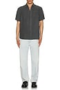 view 4 of 4 Short Sleeve Palma Linen Shirt in Washed Black Basketweave