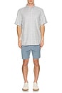 view 5 of 5 Short Sleeve Breeze Shirt in Sky Blue Frond