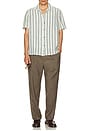 view 5 of 5 Short Sleeve Palma Linen Camp Shirt in Ryecroft Valley Stripe