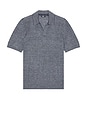 view 1 of 5 Linen Sweater Polo in Cayman Navy Feeder