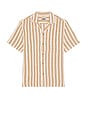 view 1 of 5 Palma Linen Camp Shirt in Sienna Valley Stripe