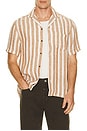 view 4 of 5 Palma Linen Camp Shirt in Sienna Valley Stripe