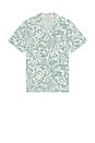 view 1 of 4 Cabana Towel Terry Shirt in Poolside Foliage Teal