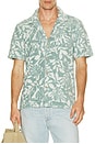 view 3 of 4 Cabana Towel Terry Shirt in Poolside Foliage Teal
