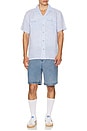 view 4 of 4 Reserve Basque Camp Shirt in Light Blue Melange