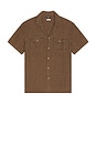 view 1 of 4 Reserve Basque Camp Shirt in Dark Oakwood Pincheck