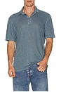 view 3 of 4 Linen Polo in Deep Marine
