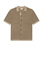 view 4 of 4 Short Sleeve Sunwashed Knitted Shirt in Island Brown