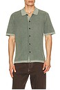 view 1 of 4 Short Sleeve Sunwashed Knitted Shirt in Mountain Olive