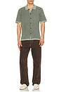 view 3 of 4 Short Sleeve Sunwashed Knitted Shirt in Mountain Olive