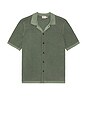 view 4 of 4 Short Sleeve Sunwashed Knitted Shirt in Mountain Olive