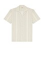 view 4 of 5 Short Sleeve Oasis Camp Shirt in Sage Beach Stripe