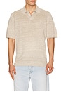 view 1 of 4 Short Sleeve Linen Sweater Polo in Tropic Sands Melange