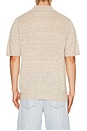 view 2 of 4 Short Sleeve Linen Sweater Polo in Tropic Sands Melange