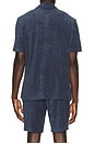 view 2 of 4 Cabana Towel Terry Surf Stripe Polo in Deep Navy