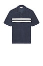 view 4 of 4 Cabana Towel Terry Surf Stripe Polo in Deep Navy