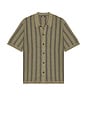 view 5 of 4 CHEMISE in Olive Safari Stripe