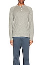 view 3 of 3 Cloud Long Sleeve Henley in Light Grey Heather