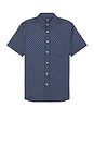 view 1 of 4 Short Sleeve Movement Shirt in Navy Dusk Diamond Print