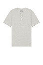 view 1 of 3 Short Sleeve Sunwashed Henley in Heather Grey