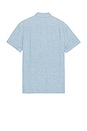 view 2 of 3 Short Sleeve Basketweave Shirt in Blue Basketweave
