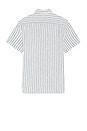 view 2 of 3 Short Sleeve Palma Linen Shirt in Horizon Ivory Stripe