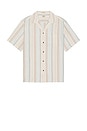 view 1 of 3 Short Sleeve Breeze Camp Shirt in Golden Beach Stripe