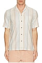 view 3 of 3 Short Sleeve Breeze Camp Shirt in Golden Beach Stripe