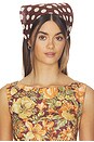view 1 of 3 Simona Head Scarf in Cioccolato Dot
