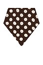 view 2 of 3 Simona Head Scarf in Cioccolato Dot