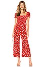 view 1 of 3 Della Jumpsuit in Red Jasmine Floral
