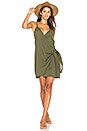 view 2 of 4 Kara Wrap Dress In Plain Khaki in Plain Khaki