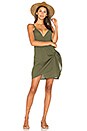 view 4 of 4 Kara Wrap Dress In Plain Khaki in Plain Khaki