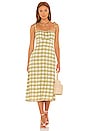 view 1 of 3 Raven Midi Dress in Ligne Check Print Olive