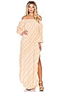 view 1 of 1 Cecil Ziggy Print Maxi Dress in Peach & White